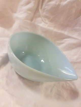 Fire King Turquoise Blue Swedish Modern Teardrop Glass 6 " Mixing Bowl