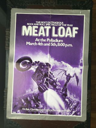 Meat Loaf - 1978 Bat Of Hell Tour Poster - Palladium - York City