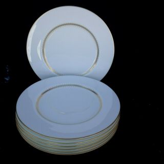 Set Of 7 Dinner Plates By Mikasa Bone China In Bryn Mawr Pattern In Cd