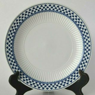 Set Of 2 Adams Brentwood Blue White Clover English Ironstone Dinner Plate 10.  25 "