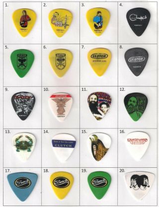 (number 6 Of 20 Only) Rare And Collectable Clutch Guitar Pick / Plectrum