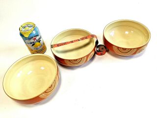 3 Three DENBY BOWLS,  Fire Chilli Soup/Cereal Bowl 6 inch 4
