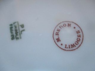 M Redon PL Limoges Cobalt Rim Thick Gold Trim White Center Serving Plate 12 1/2 