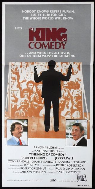The King Of Comedy Daybill Movie Poster Robert Deniro Jerry Lewis