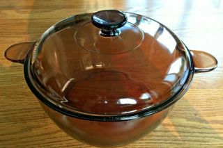 Corning Ware Visions Cookware Amber 4.  5 Qt Dutch Oven Ex