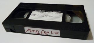 Motley Crue Live Vhs Tape - 1981 Whiskey & Starwood,  1985 Ann Arbor