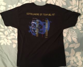IRON MAIDEN - somewhere on tour 86/87 - north america - L shirt (reprint 2003) 2