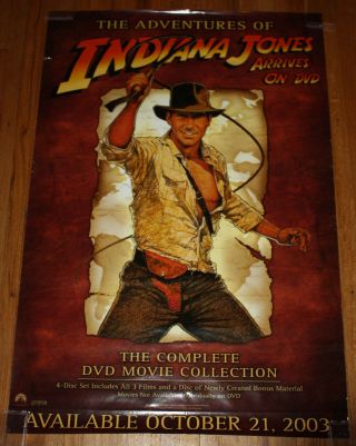 2003 The Adventures Of Indiana Jones Dvd 39x27 Full Size Poster
