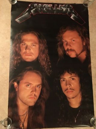 Vintage Metallica Poster 1991 Printed In Usa Manufactured By Brockun