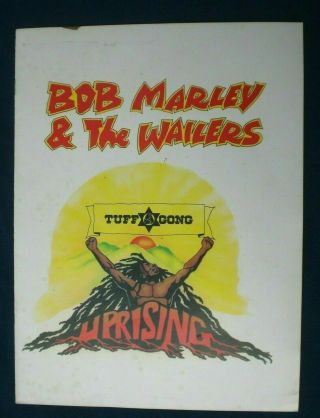 Bob Marley & The Wailers Uprising 1980 Usa Concert Tour Program