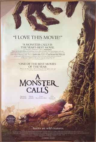 A Monster Calls Movie Poster 2 Sided Review 27x40 Felicity Jones