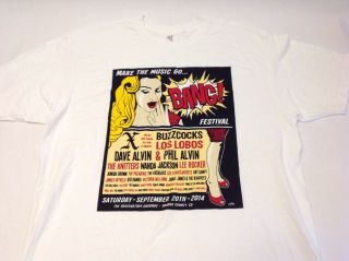 Make The Music Go Bang Punk Rock Festival Shirt X Buzzcocks Los Lobos 2014