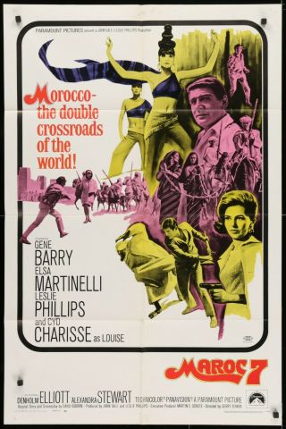 Elsa Martinelli Maroc 7 Vintage 1967 Ff 1 - Sheet Movie Poster 27 X 41