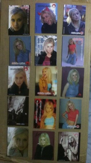 Christina Aguilera Photo Stickers Complete Set Of 15 Music Vending Vintage Rare