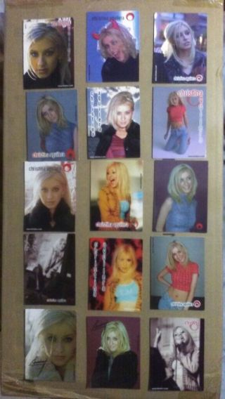 Christina Aguilera Photo Stickers Complete Set of 15 Music Vending Vintage Rare 2
