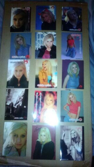 Christina Aguilera Photo Stickers Complete Set of 15 Music Vending Vintage Rare 3