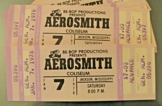 Aerosmith 78 Express Draw The Line Tour (10) Concert Ticket