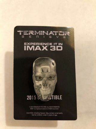 Terminator Tie Tack/lapel Pin - Lights Up Get Ready For Terminator Dark Fate