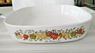 Vintage Corning Ware Spice Of Life Le Romarin A - 10 - 9 3/4 " X 9 3/4 " X 2 "