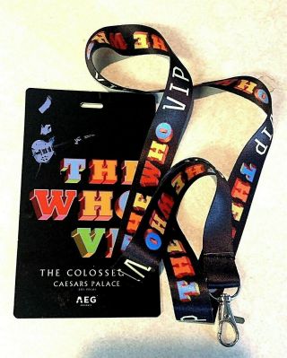 Vintage The Who Vegas Concert Laminate Backstage Pass Caesars Palace Colosseum