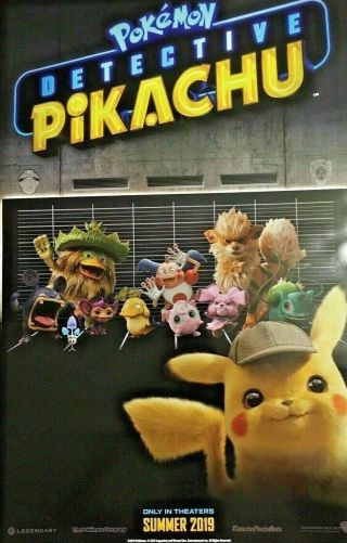Pokemon Detective Pikachu Movie Poster Gamestop Promo Poster 11x17