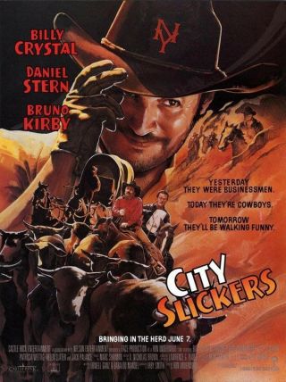 City Slickers Movie Poster 1 Sided 27x40 Billy Crystal Jack Palance