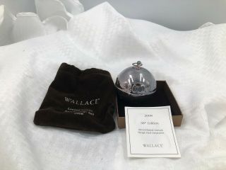 Wallace Silversmiths Limited Edition 2008 Sleigh Bell Ornament Pre - Owned