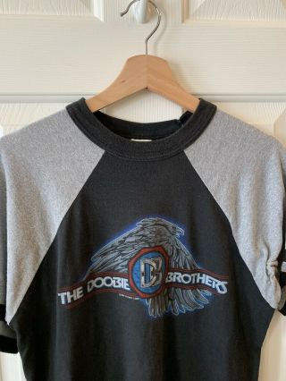 1982 Vintage The Doobie Brothers Farewell Tour Shirt Raglan Sz Xl Fits M