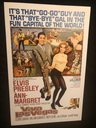 Viva Las Vegas Movie Poster (elvis Presley) 11x 17 Hard Plastic Cover