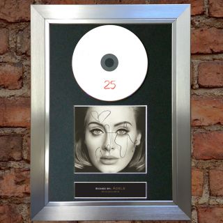 Adele 25 Album (rare) Signed Autograph Cd & Cover Mounted Re - Print A4 70