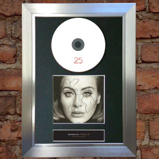ADELE 25 Album (RARE) Signed Autograph CD & Cover Mounted Re - Print A4 70 3