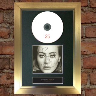 ADELE 25 Album (RARE) Signed Autograph CD & Cover Mounted Re - Print A4 70 5