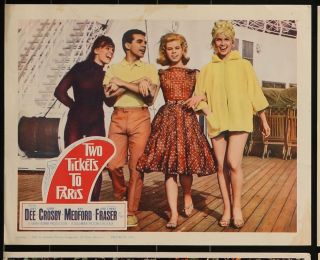 Sandra Dee Joey Dee Two Tickets To Paris 1962 11 X 14 Movie Lobby Card