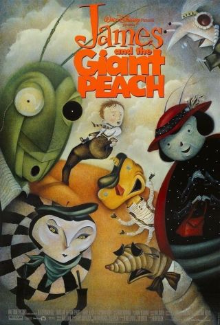 James And The Giant Peach 1996 Movie Poster Two 2 Sided Rolled Disney