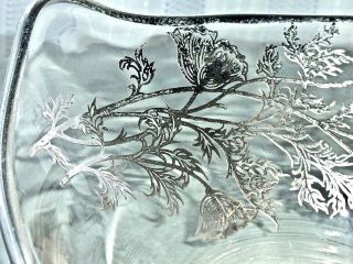 Fabulous Antique Hand Crafted & Sterling Silver Etched Footed Sweet Bowl C 1930