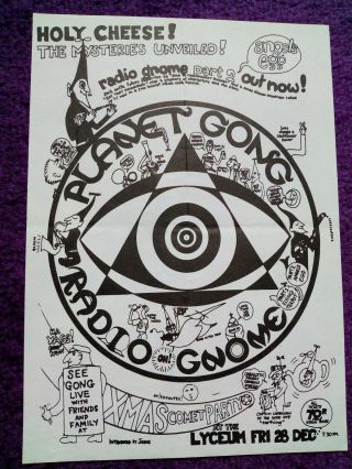 Ultra Rare Gong 1973 Flyer For Radio Gnome Pt.  3 - Angel 