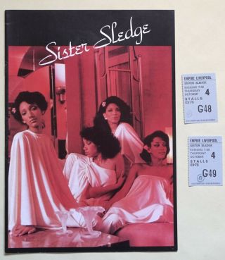 Very Rare Sister Sledge 1979 Concert Tour Programme,  2 Ticket Stubs