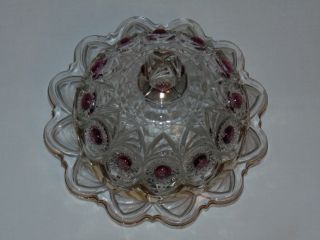ORANTE ANTIQUE VICTORIAN EARLY AMERICAN PRESSED GLASS BUTTER DISH & LID EAPG 2