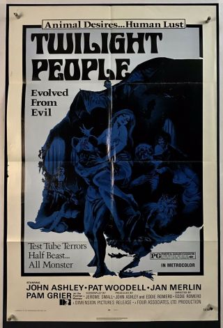 Twilight People Movie Poster (good, ) One Sheet 1972 Horror John Ashley 3705
