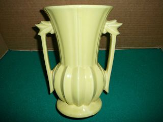Vintage Mccoy Yellow Vase W/ 2 Handles