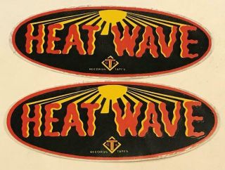 Heatwave 2 Vintage Unpeeled Stickers 70s Disco Rod Temperton Rare Heat Wave