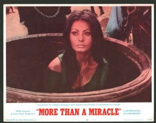 More Than A Miracle 3 Lobby Cards (fine -) Movie Poster Art 1967 Sophia Loren 204