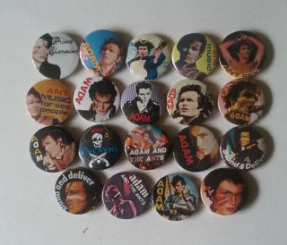 Adam And The Ants Button Badges.  80 