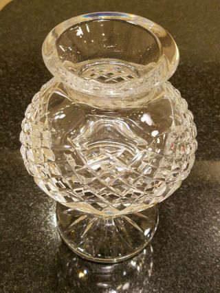 Waterford Crystal Alana Fairy Hurricane Lamp Votive Candle Holder Shade and Base 3