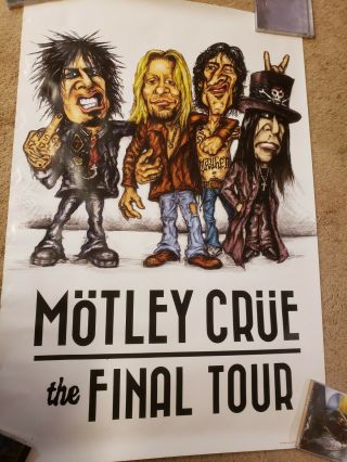 Motley Crue Final Tour Poster 24x36 The Dirt Very Rare Sixx Lee Mars Neil Metal