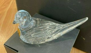 Vintage Waterford Crystal Dove Sitting Bird Paperweight
