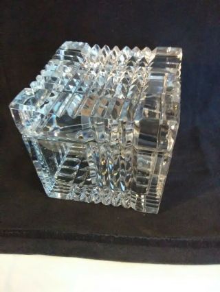 Heavy 4 Inch Crystal Trinket Keepsake Box,  Stunning
