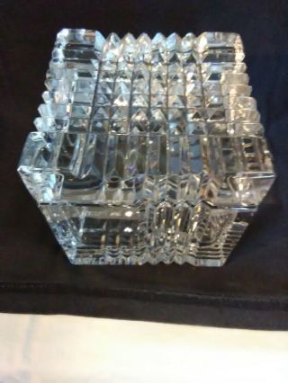 Heavy 4 inch Crystal Trinket Keepsake Box,  Stunning 2