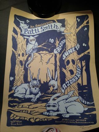 Patti Smith Show Concert Poster Signed And Numbered