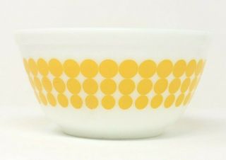 Vintage Pyrex Yellow Polka Dot Mixing Nesting Bowl 402 1 - 1/2 Qt